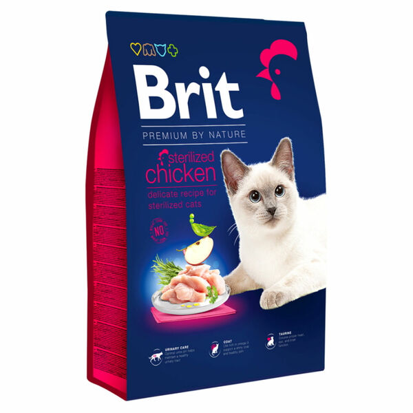 BRIT Premium by nature cat steril. chicken granule pro kočky 1,5 kg porovnat ceny