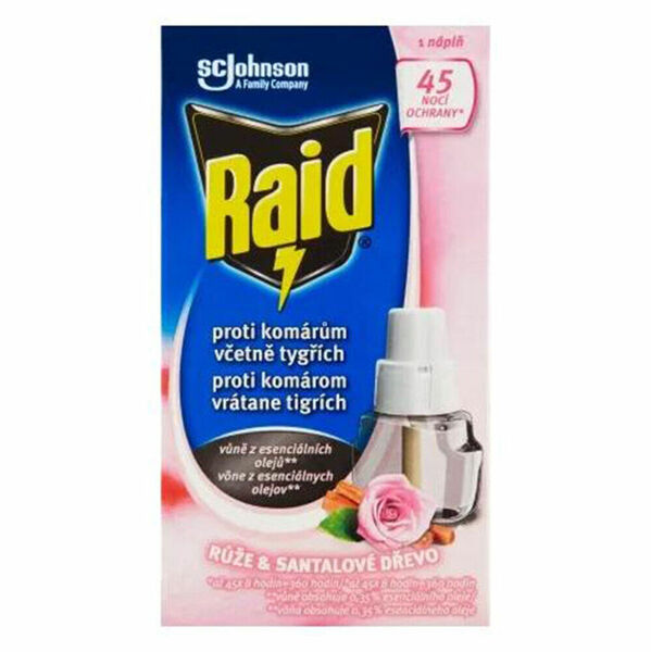 RAID elektrický odpařovač s tekutou náplní růže & santalové dřevo NÁPLŇ 27 ml porovnat ceny