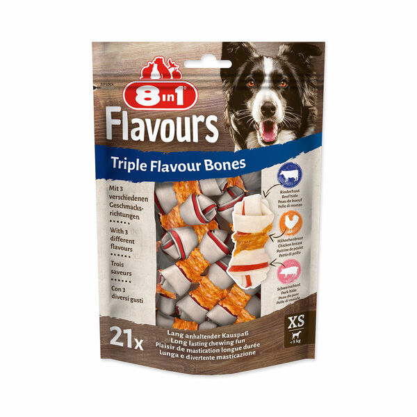 8in1 Pochoutka Triple Flavour kost žvýkací XS 21 ks porovnat ceny