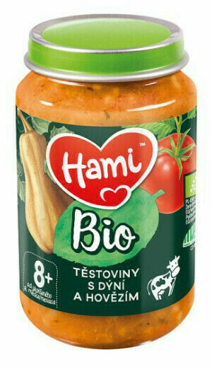 Hami BIO masozeleninový příkrm Těstoviny s dýní a hovězím 190g, 8+ porovnat ceny