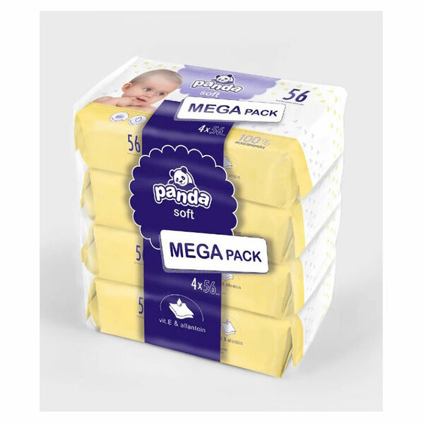PANDA Vlhčené ubrousky soft 4 x 56 kusů porovnat ceny