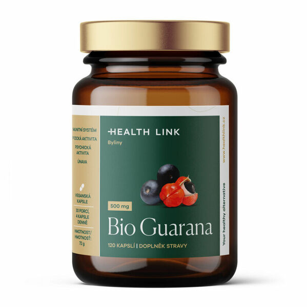 HEALTH LINK Guarana 500 mg BIO 120 kapslí porovnat ceny