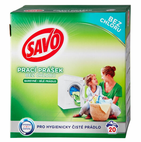 SAVO Bez chloru Universal Prací prášek 20 praních dávek porovnat ceny