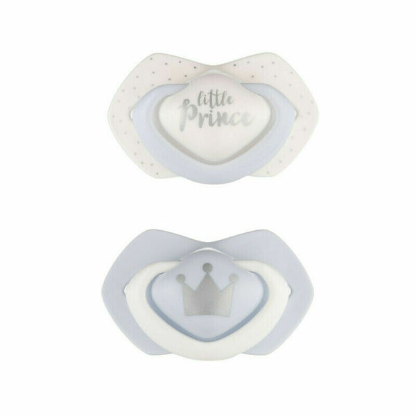 Canpol babies Set symetrických silikonových dudlíků 0-6m Royal baby modrý porovnat ceny