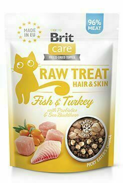 Brit Raw Treat Cat Hair&skin, Fish&turkey 40g porovnat ceny