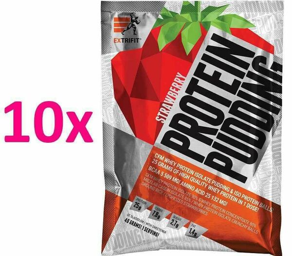 Extrifit Proteinový pudink 10x40g jahoda porovnat ceny