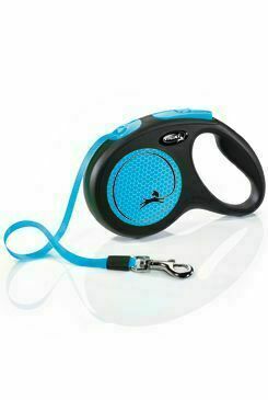 Vodítko Flexi Neon M Pásek 5m/25kg černá/modrá New porovnat ceny