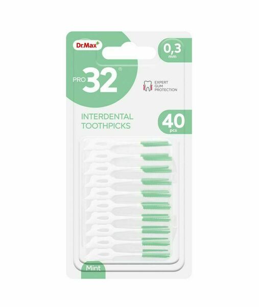 Dr. Max PRO32 Interdental Toothpicks 0,3 mm mezizubní párátko 40 ks porovnat ceny