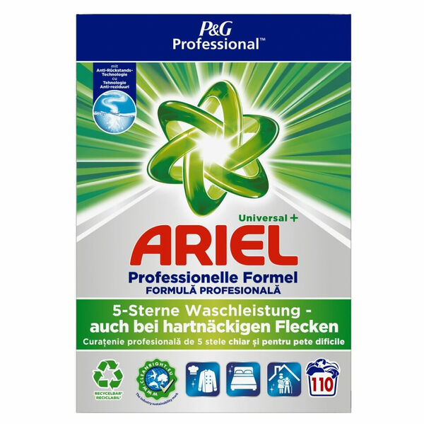 ARIEL Professional Prací prášek Universal+ Box 110 praní 7,15 kg porovnat ceny