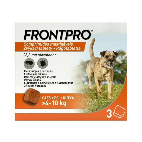 FRONTPRO Antiparazitiární žvýkací tablety pro psy (4-10 kg) 3 tablet porovnat ceny