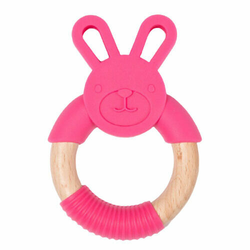 Bo Jungle Kousátko B-TEETHER ANIMAL WOOD Pink Rabbit porovnat ceny
