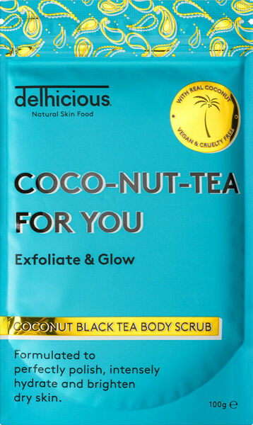 Delhicious Coconut Black Tea Body Scrub 100 g porovnat ceny