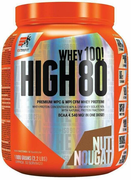 Extrifit High Whey 80 1000g oříšek nugát porovnat ceny