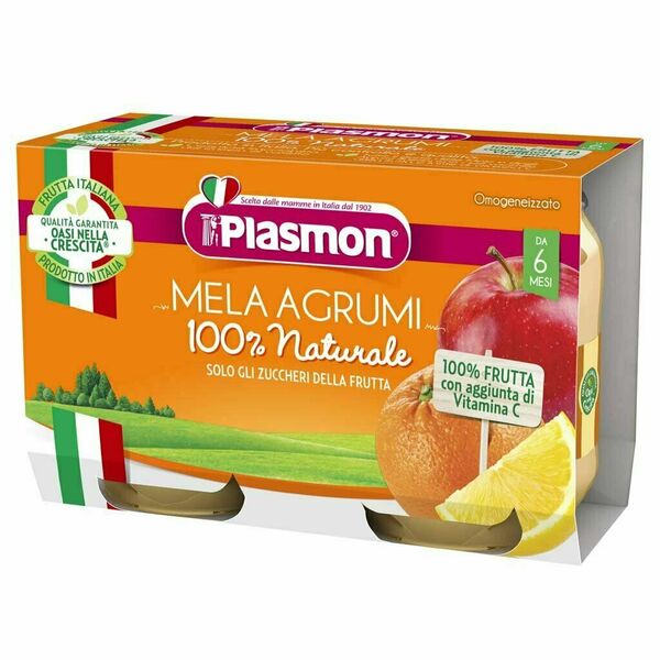Plasmon Příkrm ovocný jablko a citrusy 2x104g porovnat ceny