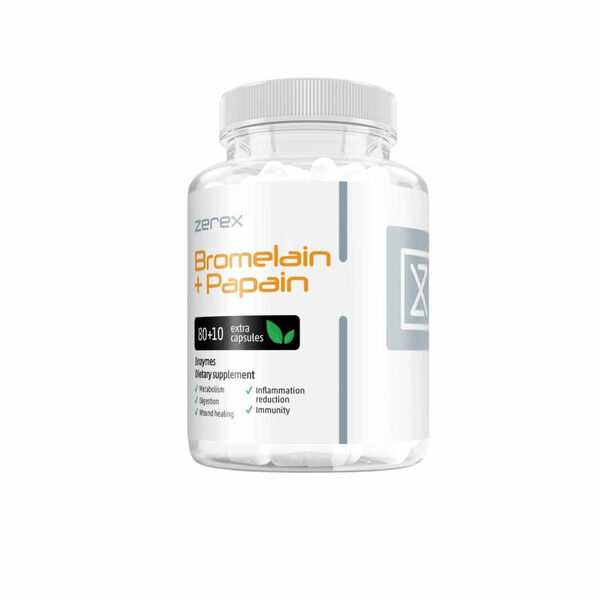 Zerex Bromelain + Papain - pro lepší trávení 90 kapslí porovnat ceny