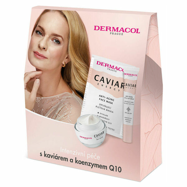 DERMACOL Caviar Energy Denní krém 50 ml + oční krém 15 ml + pleťová maska 16 ml Dárkové balení porovnat ceny