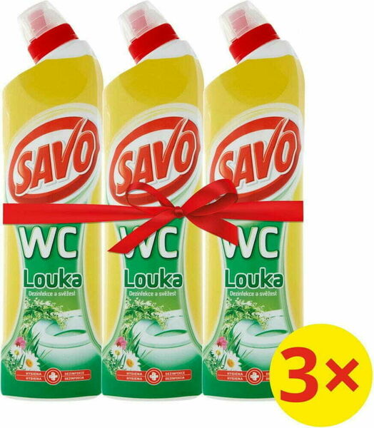 Savo WC Louka čisticí a dezinfekční přípravek na toalety 3x750ml porovnat ceny