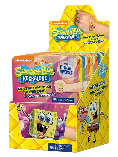 Vieste Multivitamin SpongeBob + tetování box 12x12 tablet porovnat ceny