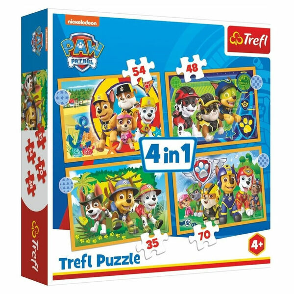 TREFL Puzzle 4v1 Prázdniny Tlapková Patrola porovnat ceny