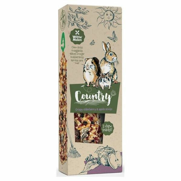 WITTE MOLEN Country Sticks tyčinky pro drobné savce bezinka a jablko 110 g porovnat ceny