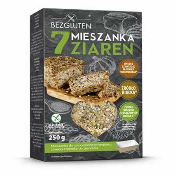 BEZGLUTEN Směs na pečení chleba a housek 7-mi zrnná 250 g porovnat ceny