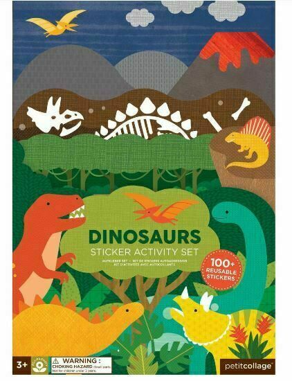 Petitcollage Znovu použitelné samolepky se scénou Dinosauři porovnat ceny