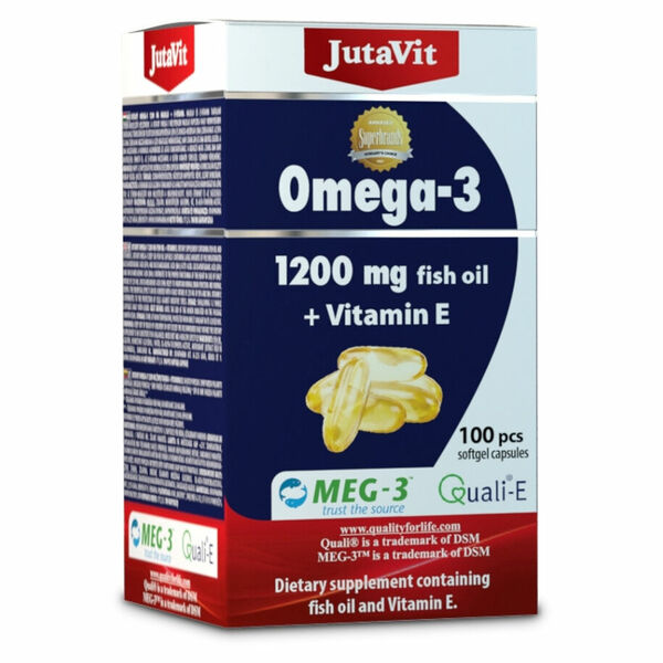 JUTAVIT Omega-3 1200 mg rybí olej + vitamin E 100 kapslí porovnat ceny