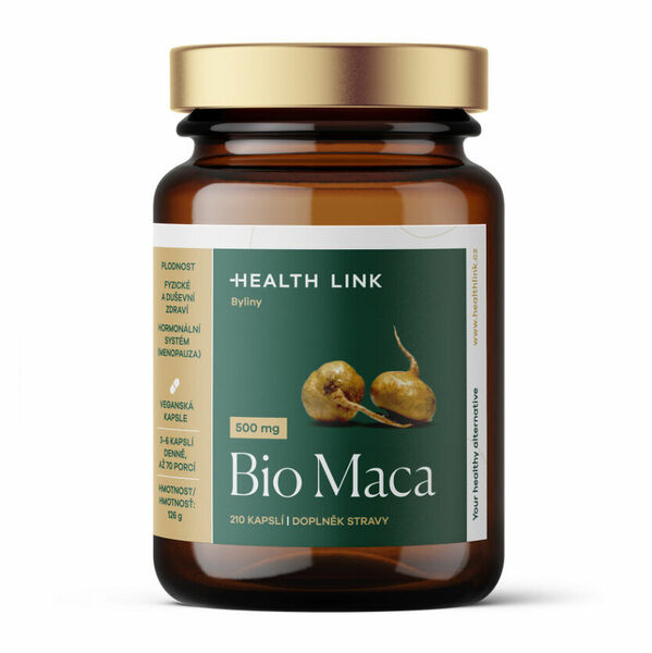HEALTH LINK Maca 500 mg BIO 210 kapslí porovnat ceny