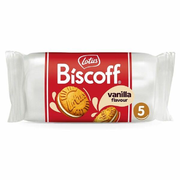 LOTUS BISCOFF Sušenky plněné krémem s vanilkovou příchutí 50 g porovnat ceny