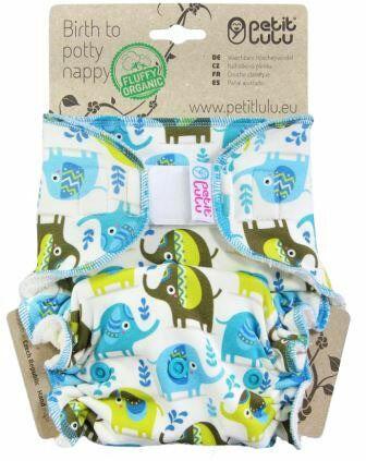 Petit Lulu Maxi noční plena Fluffy Organic suchý zip - Slůňata porovnat ceny
