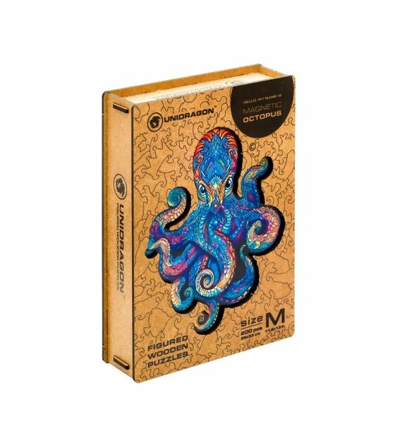 Unidragon Dřevěné puzzle Magnetic Octopus 200 ks porovnat ceny