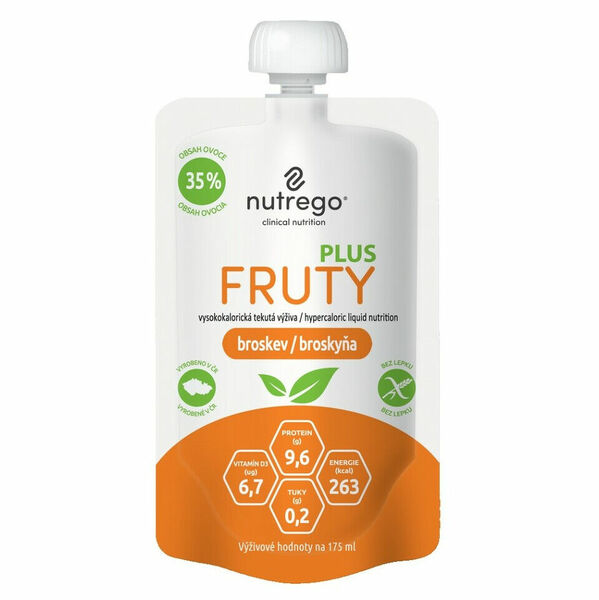 NUTREGO Fruty plus výživa broskev 4 x 175 ml porovnat ceny