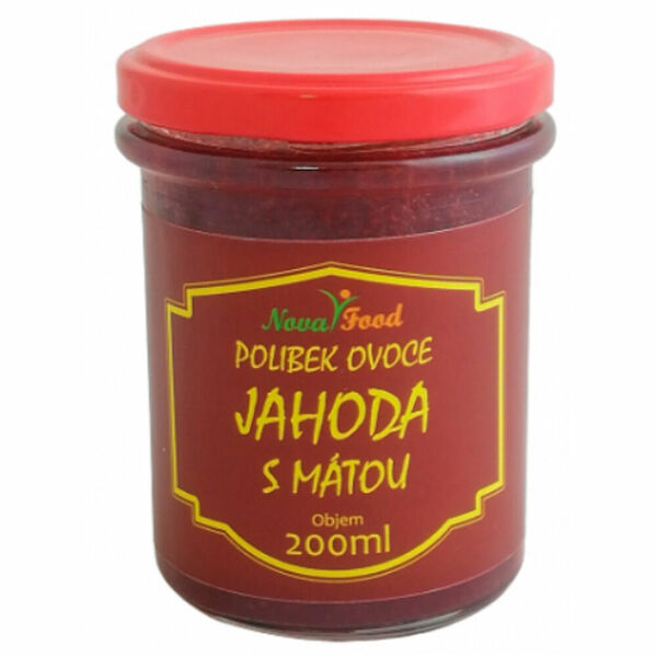 NOVOFOOD Polibek ovoce jahoda s mátou 200 ml porovnat ceny