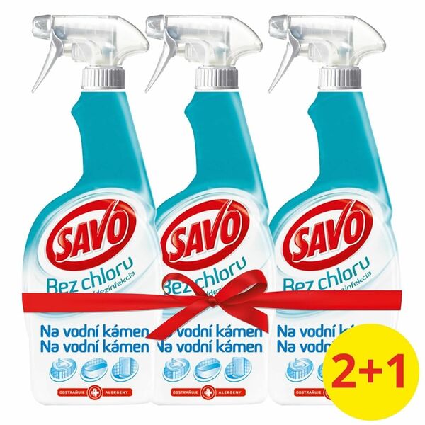 Savo Na vodní kámen dezinfekční sprej bez chloru 3x700ml porovnat ceny