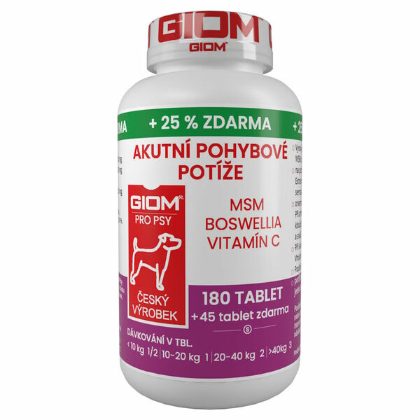 GIOM Akutní pohybové potíže 180 tablet + 25% zdarma porovnat ceny