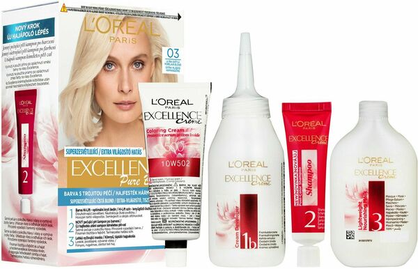 L'Oréal Paris Excellence Créme permanentní barva na vlasy 03, ultra světlá popelavá blond porovnat ceny
