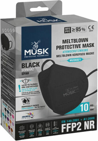 MUSK Respirátor FFP2 - Černý 10ks porovnat ceny