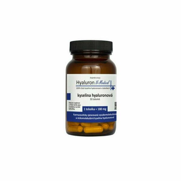 Hyaluron N-Medical 100% čistá kyselina hyaluronová 30 tobolek porovnat ceny
