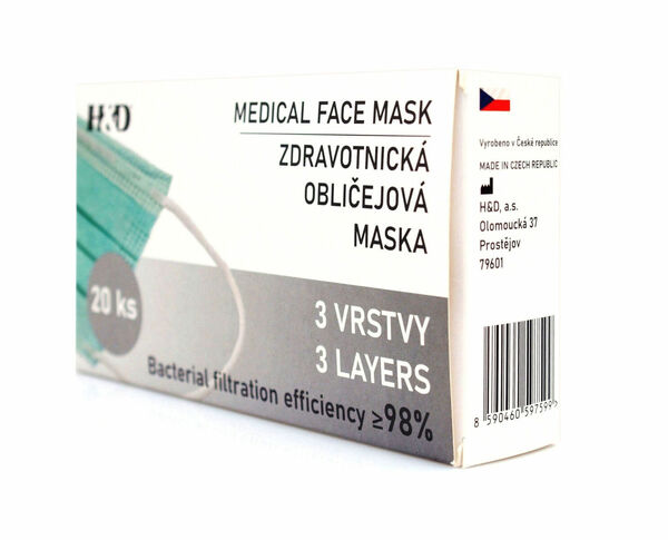 Zdravotnická obličejová maska BFE 98% rouška 20 ks porovnat ceny