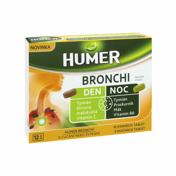 HUMER BRONCHI Den a noc 15 tablet porovnat ceny