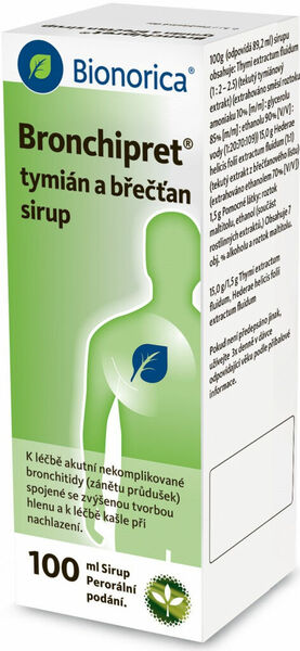 Bronchipret Tymián a Břečťan sirup 100ml porovnat ceny