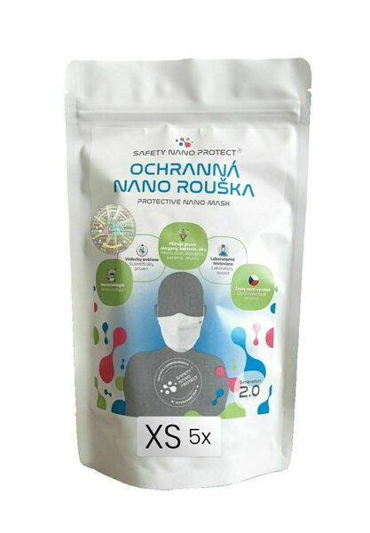 SAFETY NANO PROTECT Rouška vel. XS dětská 5 ks porovnat ceny