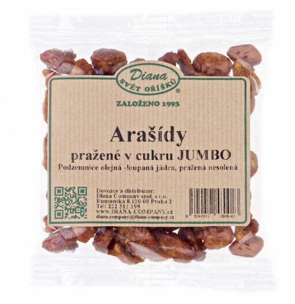 Diana Company Arašídy pražené v cukru Jumbo 100g porovnat ceny