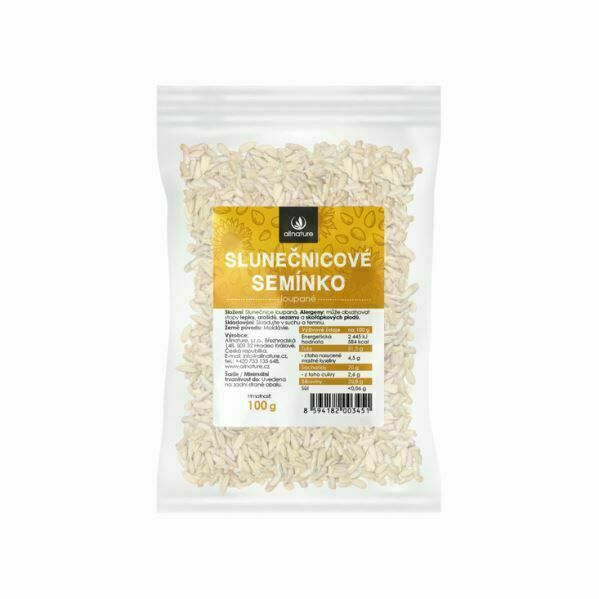 Allnature Slunečnicové semínko loupané 100g porovnat ceny