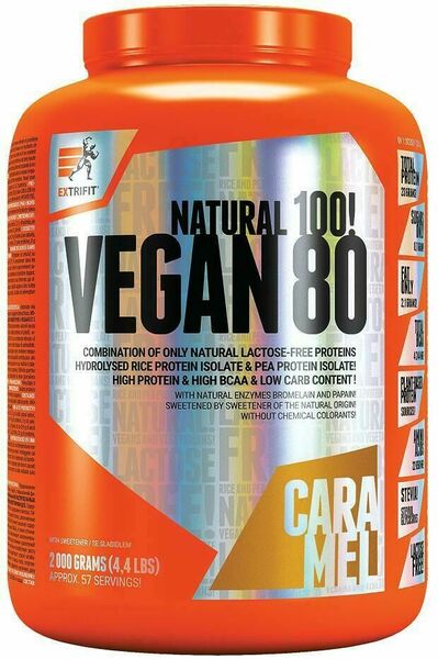 Extrifit Vegan 80 2000g karamel porovnat ceny