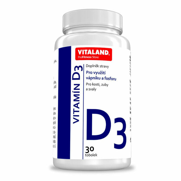 VITALAND Vitamín D3 30 tobolek porovnat ceny