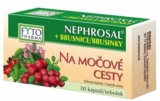 Fytopharma Nephrosal+brusinky na močové cesty 30 tobolek porovnat ceny