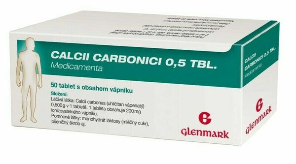 Glenmark  Calcii Carbonici 0.5 MVM 50 tablet porovnat ceny