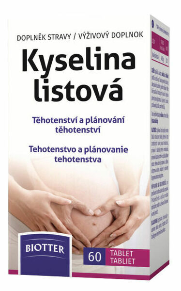 Biotter  Kyselina listová tbl.60 porovnat ceny
