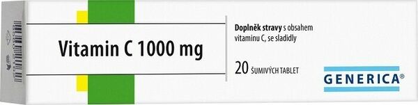 Generica Vitamin C 1000mg 20 šumivých tablet porovnat ceny